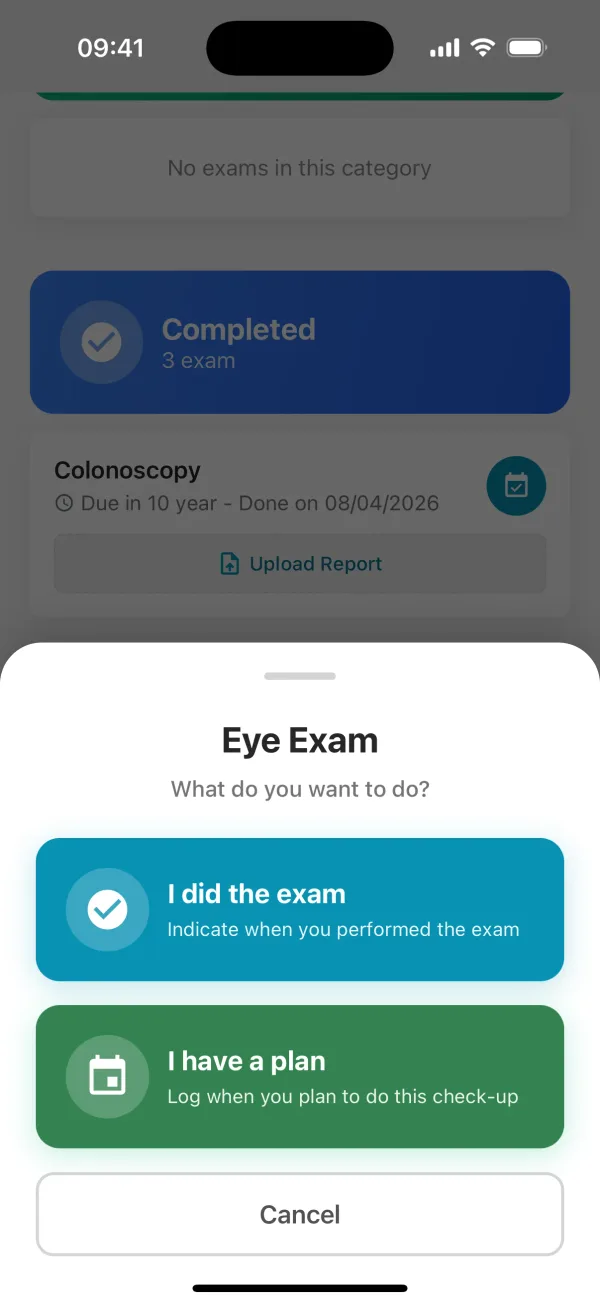 When you're ready to act, the app gets out of your way. Log it as done, or note 